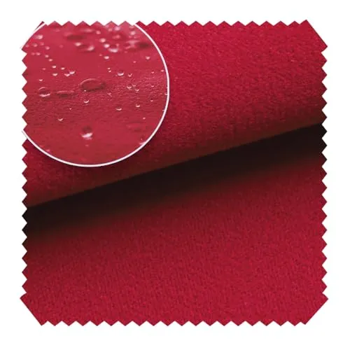 novely® TRITON - Microfaser Velours in Wildleder-Optik - Wasserabweisender Möbelstoff - Pflegeleichte Meterware 1lfm Farbe: 24 Rubinrot