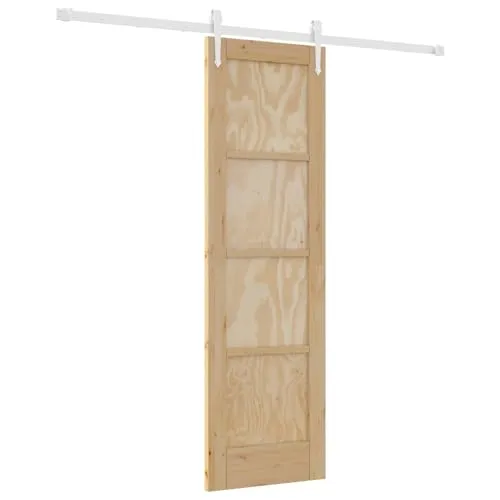 vidaXL Schiebetür ORKDAL 61 x 198,5 cm – Natürlich und Weiß