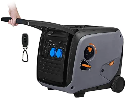 revolt Notstromaggregat: 4.000 W Benzin-Inverter-Generator mit Trolley-Funktion