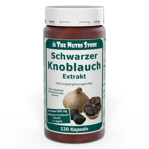 Schwarzer Knoblauch Extrakt 500 mg Kapseln 120 Stk.  PZN: 16848117 - Ohne Geruch