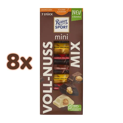Ritter Sport - Mini Turm Nuss Mix Schokolade, 8x 116g