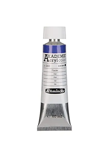 Schmincke - AKADEMIE Acryl color, Flieder in 60 ml-Tube, 23348011, feine Künstler-Acrylfarbe, brillant, hoch lichtecht und kadmiumfrei, für Acrylmalerei, Mixed Media