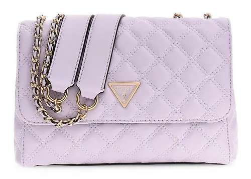 Guess Umhängetasche Giully II Compound Convertible Flap Bag - Elegante Umhängetasche mit gestepptem Design. Geräumiges Hauptfach mit mehreren Fächern für Karten und persönliche Dinge. Ideal für jeden Anlass und ein stilvolles Accessoire!