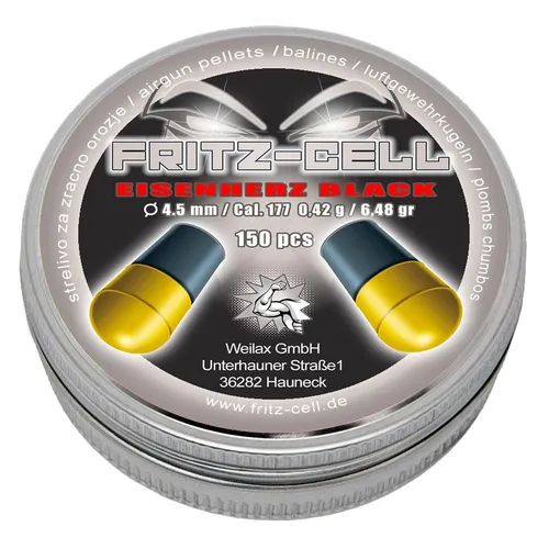 Fritz Cell Eisenherz Black 4,5 mm Diabolos Spitzkopf für Luftgewehr 1 x 150