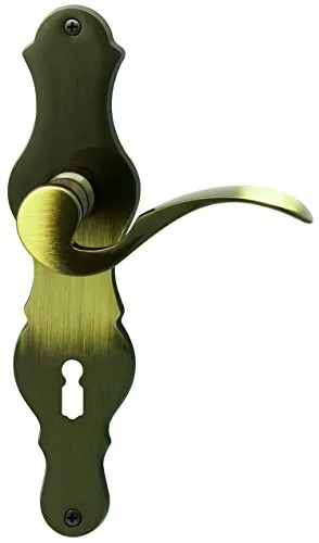 Langschildgarnitur BB Eva easy messing brüniert - Hochwertige Langschildgarnitur aus messing brüniert, ideal für moderne Türen und bietet eine einfache Montage für Heimwerker.
