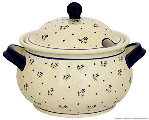 Original Bunzlauer Keramik Suppenterrine 4.5 Liter im Dekor 111