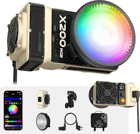 ZHIYUN MOLUS X200 RGB LED COB Leuchte mit Bowens-Anschluss von ZHIYUN