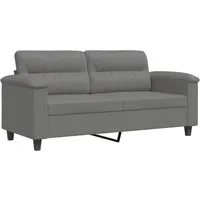 vidaXL 2-Sitzer-Sofa Dunkelgrau 140 cm - Sofas für stilvolle Entspannung: Dieses bequeme 2-Sitzer-Sofa aus langlebigem Mikrofasergewebe ist pflegeleicht und bietet hohen Sitzkomfort.