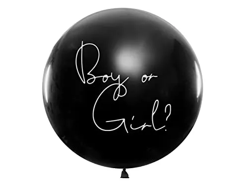 Riesenballon Boy or Girl 1m Riesen Gender Reveal Party Ballon mit Konfetti Latex Luftballon Mädchen