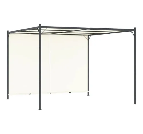 furnicato Pergola 3x3x2,25 m Cremeweiß mit verstellbarem Schiebedach und, (1-tlg)