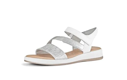 Gabor Damen Sandaletten in Silber/Weiß (51), 40.5 EU in silber von Gabor