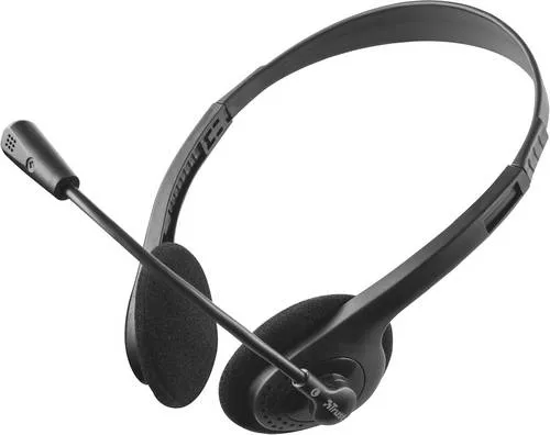 Trust 21665 Primo Headset - Leichtes Stereo-Headset mit flexiblem Mikrofon, ideal für Gaming und Voice-Chat, mit komfortablen Ohrpolstern und Lautstärkeregler