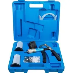 BGS 8067 Vakuumpistolen-Satz - Bremsenentlüfter mit Saug- und Druckfunktion, ideal für die Prüfung von Bremsanlagen und Unterdrucksystemen, inklusive umfangreichem Zubehör im praktischen Koffer.
