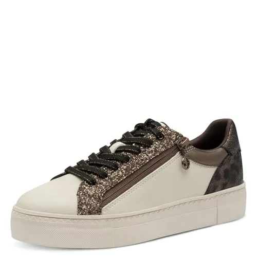 Tamaris Damen Sneaker 1-23313-41, Ivory Comb, 39 EU in weiß von Tamaris