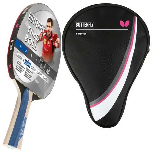 Timo Boll Silber 85016 Tischtennisschläger mit Drive Case - Tischtennisschläger für Allround-Spieler, inklusive Schlägerhülle für optimalen Schutz und Transport.