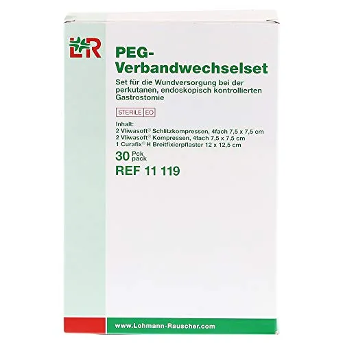 PEG Verbandwechsel Set 30 St - Erste-Hilfe-Heftpflaster & Verbandsmaterial, praktisches Set mit 30 St für schnellen und hygienischen Verbandwechsel, ideal für zu Hause und unterwegs.