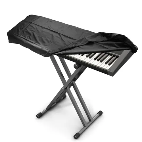 Tastatur Klavierabdeckung, Klaviertastatur Abdeckung, Elektronische Klavier Tastaturabdeckung,Schutzhülle Staubschutz für Klaviertastatur, 135 * 30 * 13.5 cm, Schwarz 88