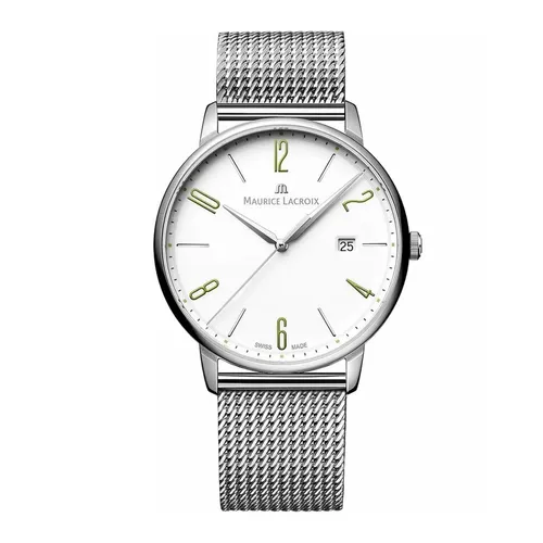 Maurice Lacroix Eliros Date EL1118 - Elegante 40mm Edelstahl-Armbanduhr - Damen Armbanduhr aus hochwertigem Edelstahl mit elegantem Design, 40mm Gehäuse und stilvollem weißen Zifferblatt, perfekt für jeden Anlass.