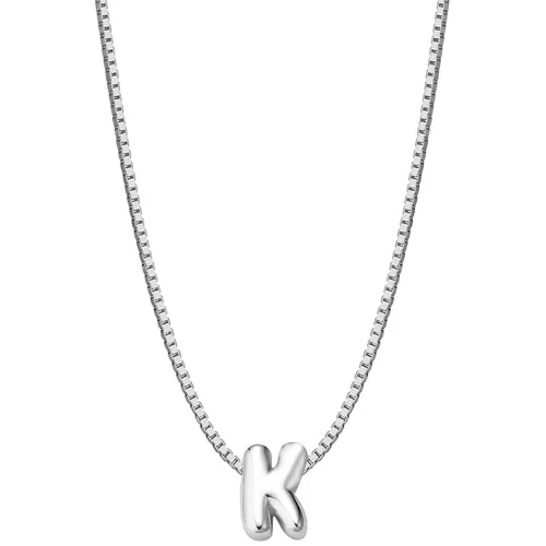 Glanzstücke München Damen Halskette Buchstabe K aus Sterling Silber - Elegante Halskette mit personalisiertem Buchstaben K, gefertigt aus hochwertigem Sterlingsilber. Ideal für den täglichen Stil und als besonderes Geschenk.