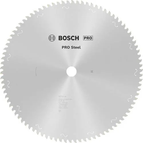 Bosch PRO Steel Kreissägeblätter für Kapp- und Gehrungssägen - Kreissägen-Zubehör für sauberes, präzises Schneiden von Baustahl ohne Nacharbeiten. Ideal für Blech, Stahlrohre und -profile.