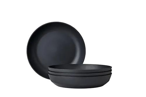 Mepal SILUETA Suppenteller Ø 21 cm 4er Set in schwarz von Mepal