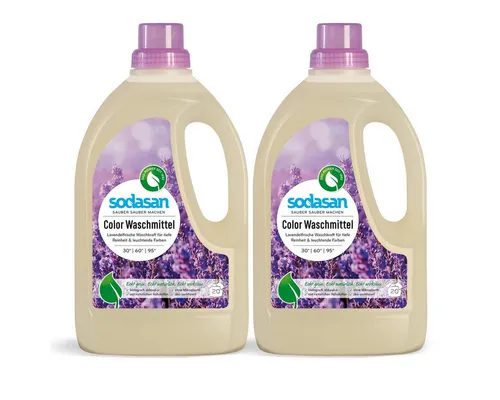 Sodasan Sodasan Color Waschmittel Lavendel 1,5L (2er Pack) Colorwaschmittel