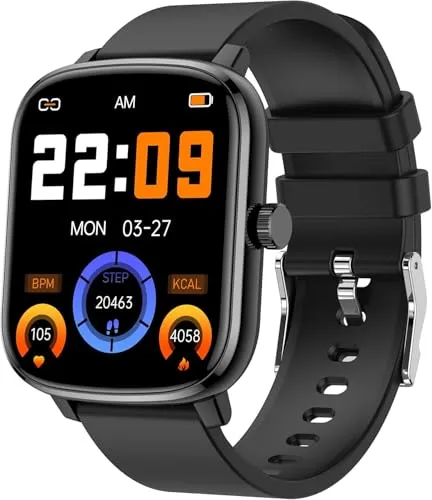 KALINCO Smartwatch für Kinder Jungen Herren, 110+ Sportmodus Schrittzähler, 1.69” Anrufbenachrichtigung/Nachrichtenalarm, Herzfrequenz/Blutdruck/Schlafüberwachung, Geschenkuhr für Android/iOS