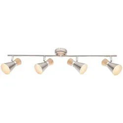 Chrom LED Deckenleuchte dimmbar mit RGB Fernbedienung