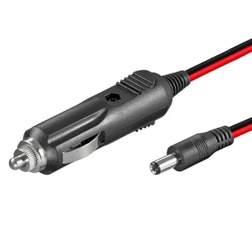 Bolwins H37S Auto Zigarettenanzünder Adapter mit Schalter – 12V/24V 5A DC-Kabel, 5,5x2,1mm Hohlstecker für Kamera, CCTV, Auto-Kühlschrank, LED-Lichtleisten, LKW/Boote – 120cm mit Sicherungsschutz