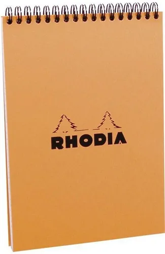 CLAIREFONTAINE Notizblock Spiralnotizblock A5 kariert 80 Blatt orange