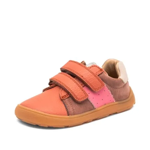 Bisgaard Barefoot Rico Klettschuh Rosa - Sneaker für Mädchen mit flexiblem Barfußdesign für optimalen Tragekomfort und natürliche Fußentwicklung.