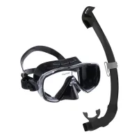 Cressi Estrella + Seal Dry Maske und Schnorchel - Black - Schnorchelset mit innovativer Seal Dry Technologie für ein auslaufsicheres Erlebnis, ideal für Unterwasser-Abenteuer.