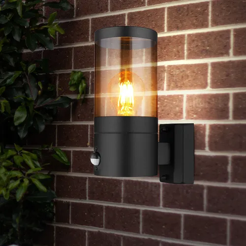 Moderne Wandlampe mit Bewegungsmelder - Lampen für Außenbereiche, IP44 Schutzart und stilvolles Design aus Edelstahl, Bewegungsmelder mit 4-8m Reichweite für optimale Sicherheit.