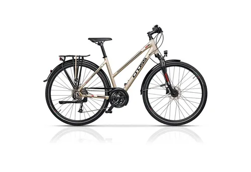 Airtracks Trekkingrad 28 Zoll Damen TRAVEL LADY - 24 Gang Shimano Kettenschaltung - Trekkingrad für Damen mit 24 Gängen und hochwertigem Shimano Schaltwerk. Ideal für entspannte Fahrten und Ausflüge, erhältlich in verschiedenen Rahmenhöhen.