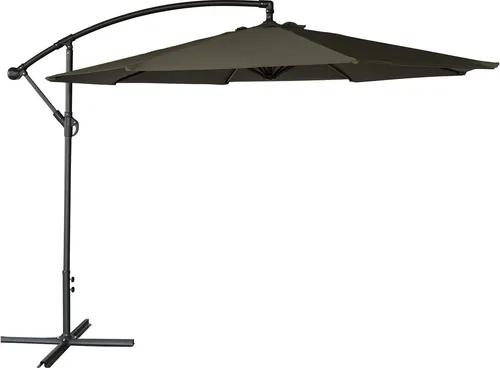 Happy Garden Sonnenschirm Oahu 350 cm – Grau, Rund, UV-Schutz