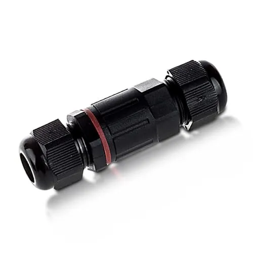 ENERGMiX IP68 Wasserdichte Kabelverbinder Klemmleiste Muffe 3-polig Kabelquerschnitt: 1 bis 4mm² (bis 230V) Schwarz