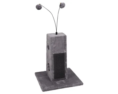 Flamingo Kratzbaum Lara grau - Stylischer Kratzbaum in grau, perfekt für Katzen zur Krallenpflege und zum Spielen, ideal für jedes Zuhause.