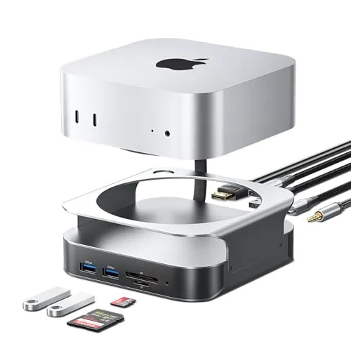 VENTION Mac mini M4 Dock 10-in-1 – Aluminium-Dockingstation mit NVMe SSD-Gehäuse