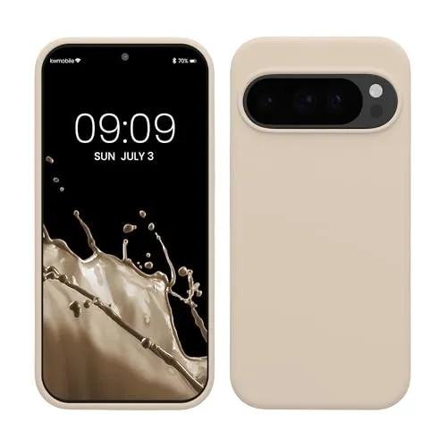 kwmobile Handyhülle für Google Pixel 10 / Pixel 10 Pro Hülle - Case Silikon - Kabelloses Laden - Schutzhülle Cover in Creme