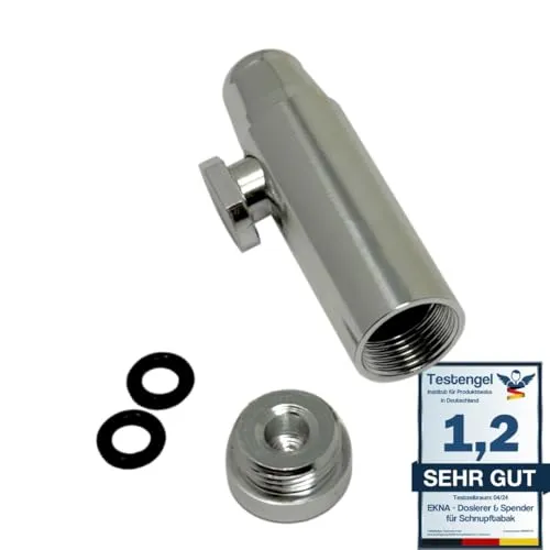 EKNA Schnupftabak Dosierer - Snuffer Bottle - Snuff Board - Versch. Varianten - Dosier Fläschchen (V1 - silber)