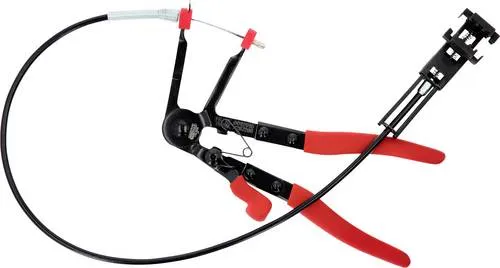 KS-Tools 115.0908 Universal-Schlauchschellenzange - Universal-Schlauchschellenzange mit Bowdenzug, 630mm lang, perfekt für präzise Arbeiten in engen Räumen.