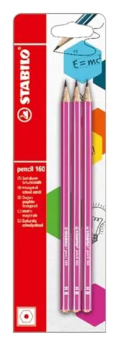 STABILO - Bleistift - pencil 160 in pink - 3er Pack - Härtegrad HB