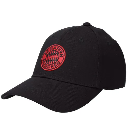 FC Bayern München Baseball Cap - Logo Classic schwarz/rot - Stylische Baseball Cap für FC Bayern Fans, aus 100% Baumwolle, größenverstellbar und mit gesticktem Logo auf der Vorderseite.