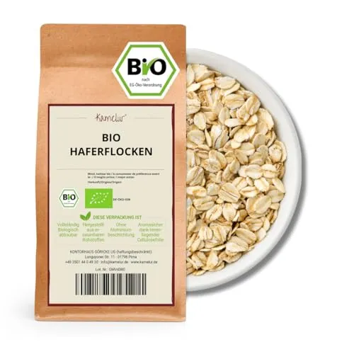 Kamelur BIO Haferflocken (500g) - Hafer Bio Flocken aus kontrolliert biologischem Anbau