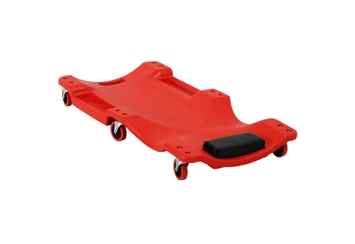 DURHAND KFZ Rollbrett mit 6 Rollen - Werkstatt-Liegewagen mit ergonomischem Design und gepolsterter Kopfstütze für maximalen Komfort. Tragkraft von 120 kg und schmutzabweisendes Material machen es ideal für jede Werkstatt.