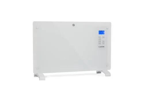 Klarstein Heizstrahler Norderney 2000 W - Elektroheizung mit 2000 W Leistung, energiesparend und besonders schnell aufheizend für Räume bis 30 m³, inklusive Touch-Steuerung und LCD-Display.