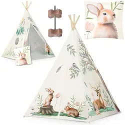 Childrens Tipi Tent Nukido - Beige 883