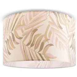 Moderne Deckenlampe mit Palmendesign (Ø38cm) – Ideal für Wohn- und Esszimmer - Die stilvolle Deckenlampe in dezentem Schwarz oder Weiß mit elegantem Stoffschirm bringt ein frisches Ambiente in Ihr Zuhause. Einfach zu montieren und vielseitig einsetzbar, sorgt sie für angenehmes Licht und setzt Akzente in jedem Raum.