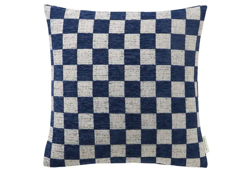 TOM TAILOR HOME Kissenhülle Checkerbox, (1 Stück) in blau von TOM TAILOR HOME