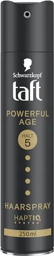 Taft Haarspray Powerful Age Haltegrad 5 (250 ml), für dünner werdendes Haar